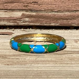 Bundle 3 for 50% off 1960s Enameled Goldtone Hinged Bangle